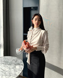 Beichel Tie Off Shoulder Tee Blouse
