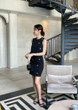 Dimael Sleeveless Blouse Mini Skirt Set