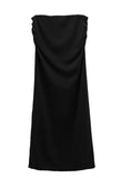 Match Shirring Slit Long Skirt