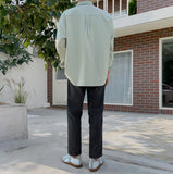 Deep regular denim pants