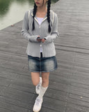 Epee Denim Washing Mini Skirt
