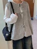 Chohind ribbon bokashi knit vest