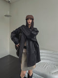 Jerome Single Leather Half Coat