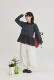 [BAONHAUS] Limud Frill Layered Long Sleeve Tee
