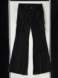 Black Glow Low-Rise Pants