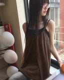 Koachi vintage lace slit layered mini one piece