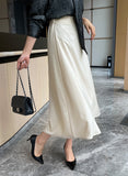 Enard satin flared skirt