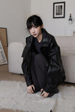 [ EEUN MADE] Biker clip leather jumper
