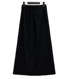 Belted cut long skirt