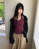 Okyu See-Through Hood Zip-Up