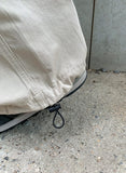 Common Pintuck Cotton Cargo Wide Pants