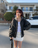 Poming Vintage Pigment Hood Zip-Up