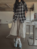 Play Diagonal Big Cargo Balloon Bermuda Pants