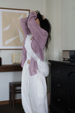 Chiffon shirring sling cross bag