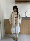 Gaed Wool Duffle Hood Fur Jacket