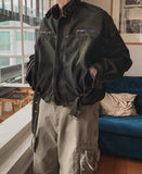 Motion Belted Balloon Denim Jacket