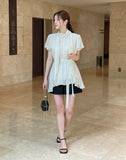 Hens Halter Tie Chiffon Blouse (Belt set)