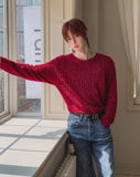 Muron Boucle Round Long Sleeve Knit