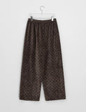 Kyot Velvet Dot Banding Wide Pants