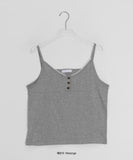 Miseka Lace Button V-Neck Sleeveless