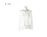 Noban Simple Ribbed Half Crop Knit Cardigan