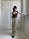 Kundi back slit strap boucle short sleeve knit