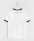 Delsha printing color matching ringer short sleeve tee