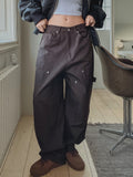 flame embroidered Carpenter Pants