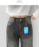 4 Season Basic Wide-Fit Washed Denim Pants
