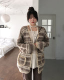 Here Bohemian fringe Tweed Cardigan
