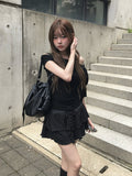 Zant Ribbon Knot Off-Shoulder Shirring T-Shirt