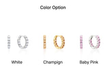 Essence Silver Tennis One Touch Earrings