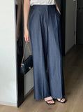 Lauren Wide Denim Slacks Pants
