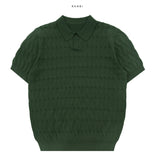 Cable open collar knit