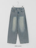 Dalt Side Pintuck Wide Denim Pants
