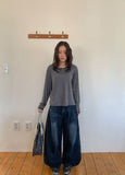 [BAONHAUS] Felts Stripe Henley Neck Long Sleeve Tee