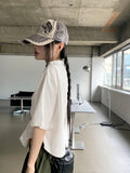 Gretel Shirring String Cotton Crop Short Sleeve Shirt
