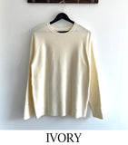 Cream Beige & Lavender Olive Washable Knit