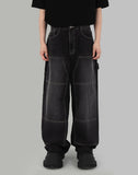 Double patch balloon jeans