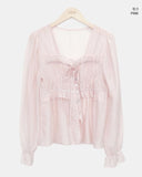 Hakim Romantic Shirred Frill Blouse