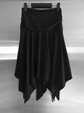Beuhen unbalance slit skirt