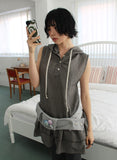 BREEZY CHECK HOOD DRESS