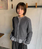 Ralky Stripe Frill Cardigan