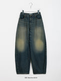 Rokoku brushed balloon denim pants