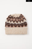 Fuzzy wool blend knit beanie