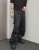 Cozy Stud Coating Wide Pants