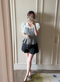 Cordeli Two Button Pin Tuck Banding Shorts