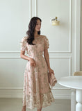 Sugar Puff Flower Lace One Piece