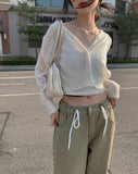 Projection Khaki String Wide Pants