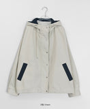 Kamiko Color Matching String Hood Field Jacket